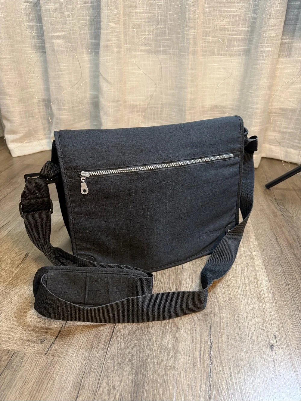 Black Men's Crossbody Messenger Bag - Unbranded